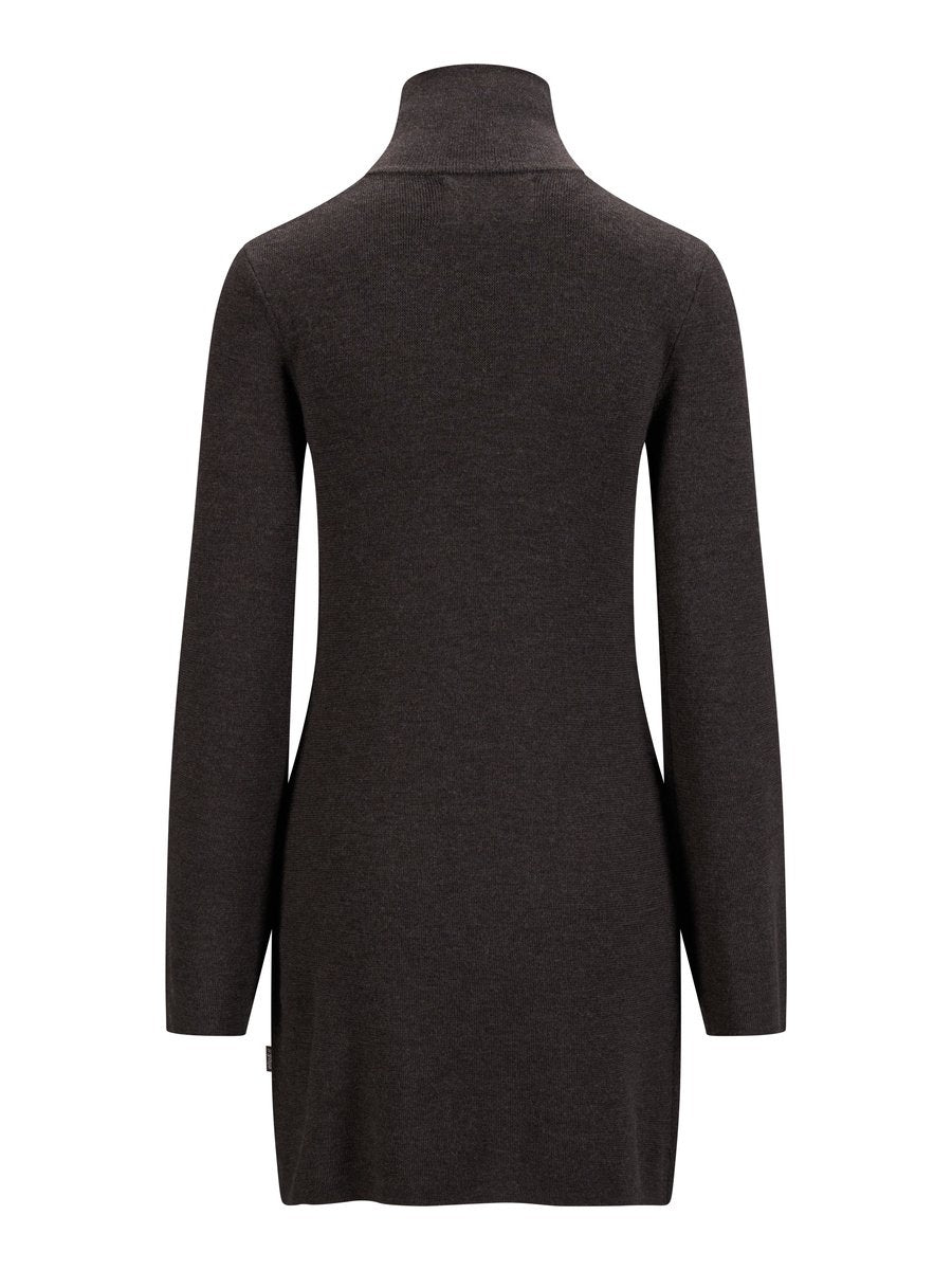 MELINA MERINO DRESS  Dark Brown Melange