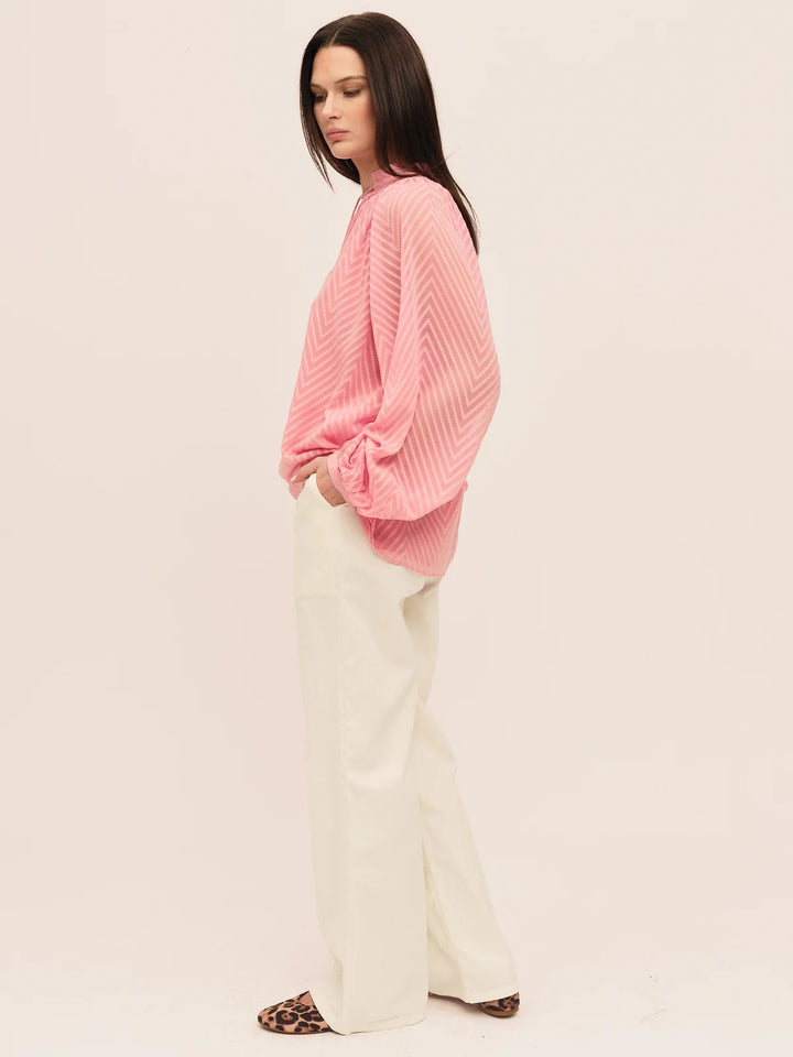 Mimosa Split Blouse  Azela Pink