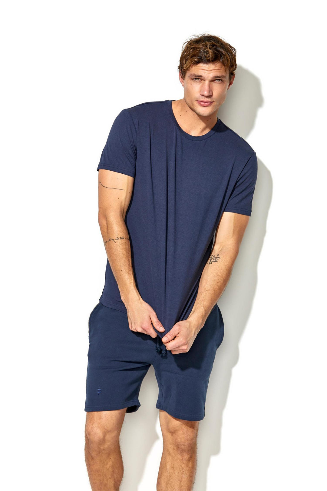 BAMBOO/COTTON TEE CREW Navy
