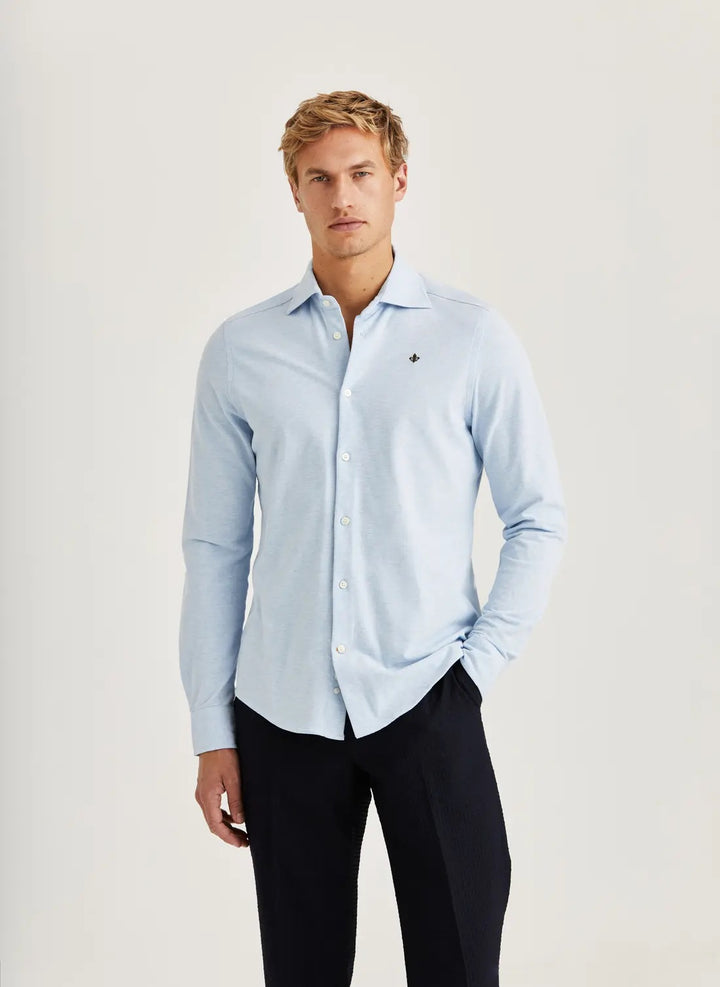 Camden pique shirt  Light Blue