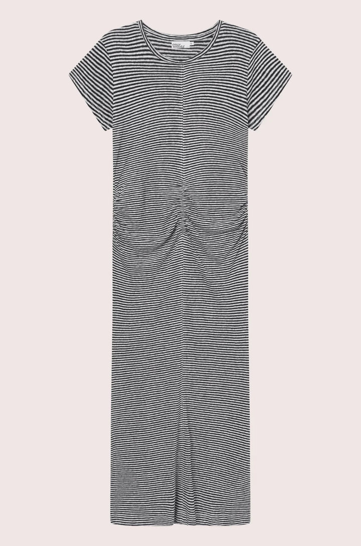 Breeze Long Tee Dress  Dream White/ Black Stripe