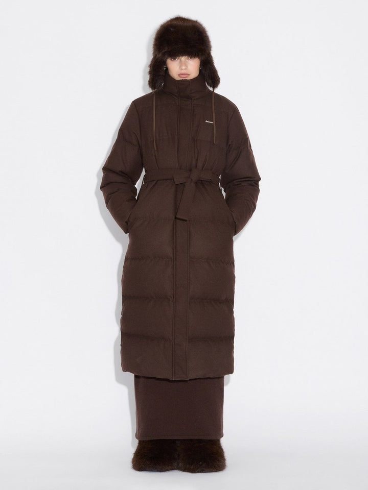 W Tech Wool Down Coat  Dk. Brown