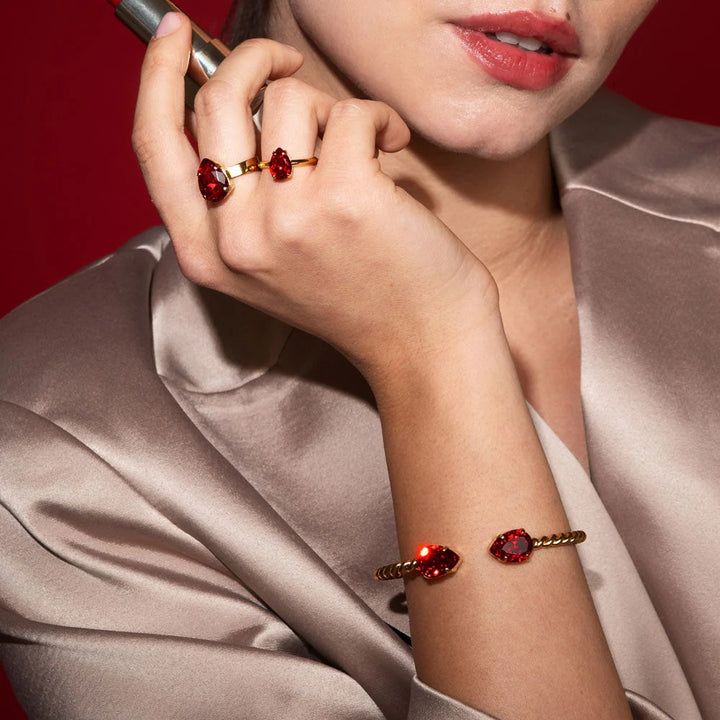 PETITE DROP RING GOLD  Light Siam