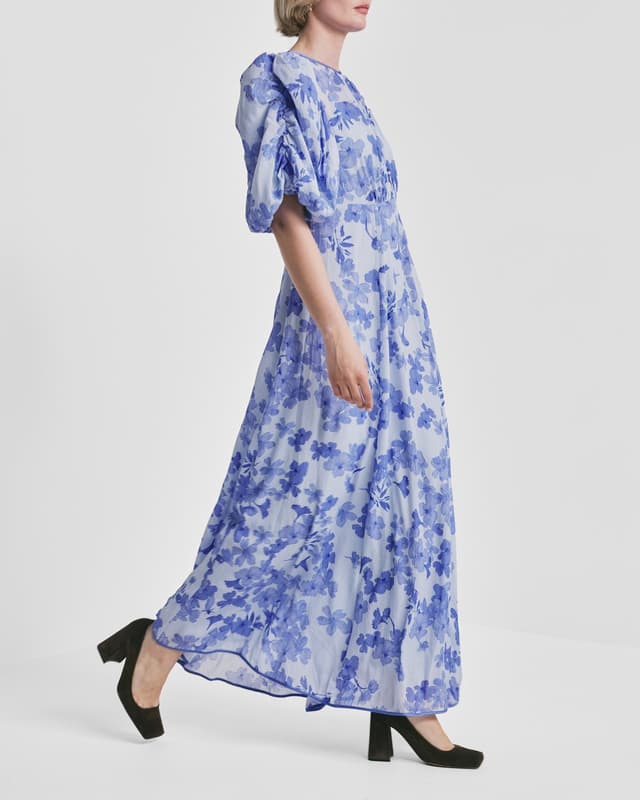 Chiffon Mini Dress  Skye Blue