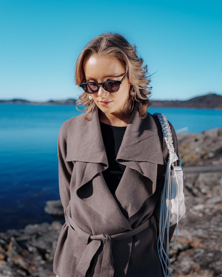 SERGE CARDIGAN  Taupe