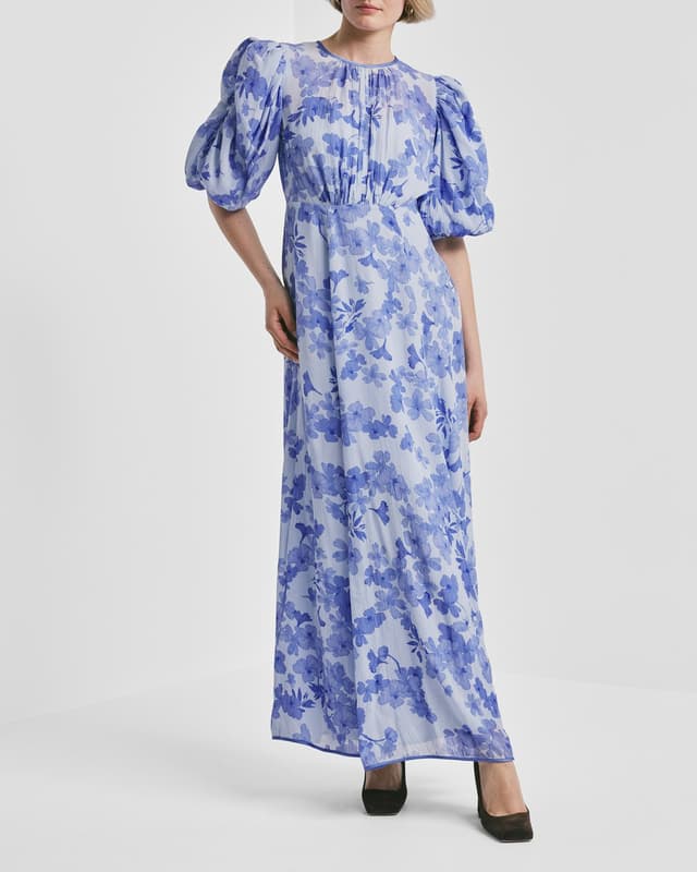 Chiffon Mini Dress  Skye Blue