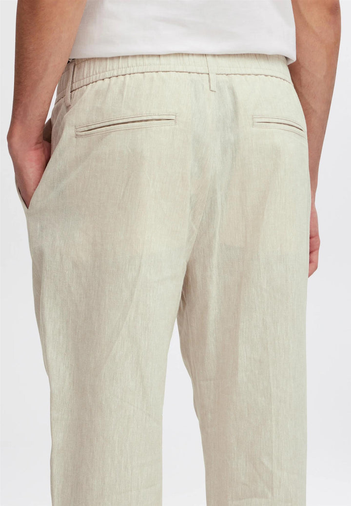 MARC 0144  linen mix pants  Chateau Gray Melange