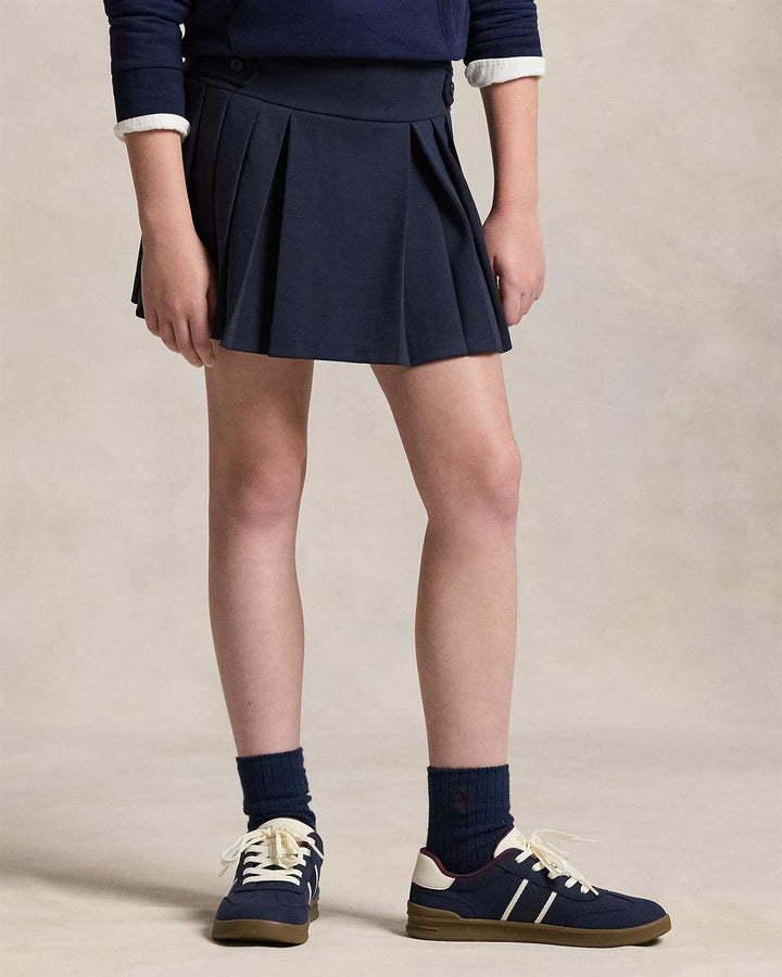 PLEAT SCOOTR-BOTTOMS SKIRT  Navy