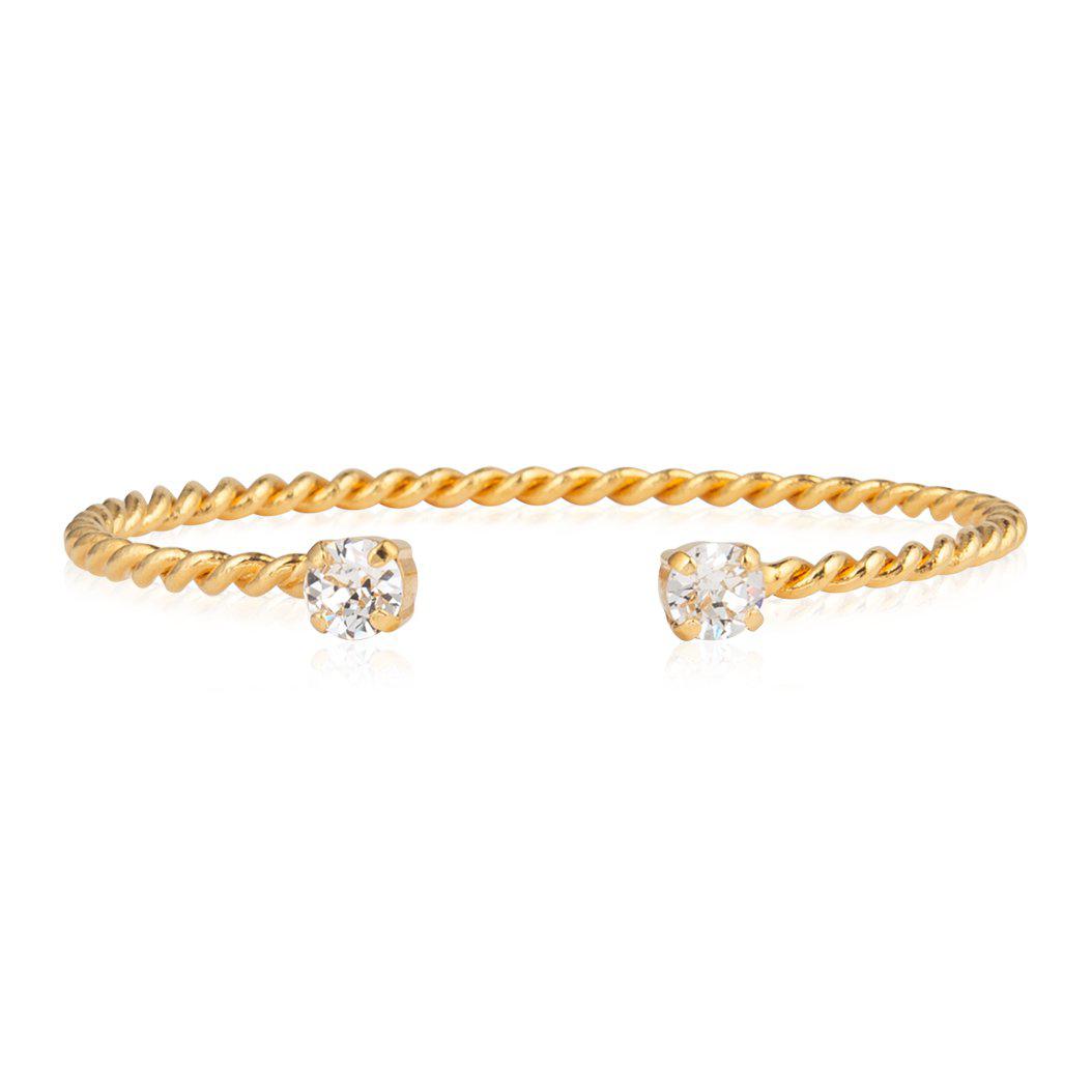 MINI TWISTED BRACELET GOLD Crystal