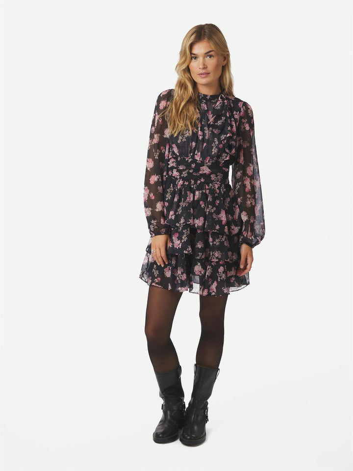 MIO MARIGOLD DRESS  Dark Navy