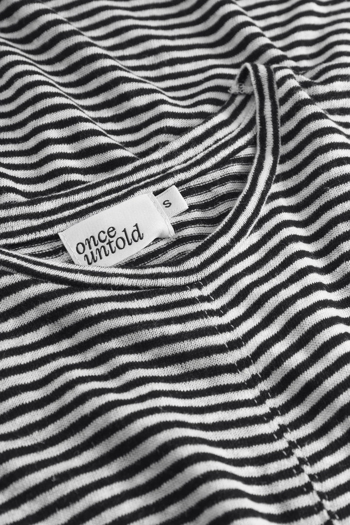 Breeze Long Tee Dress  Dream White/ Black Stripe