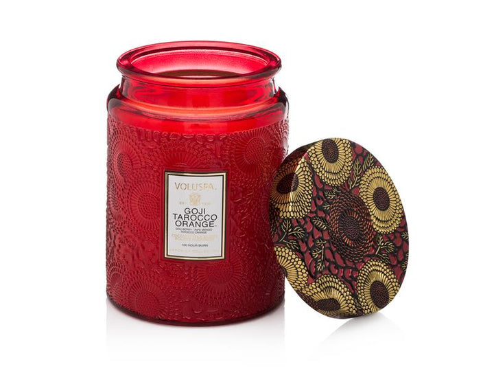 LARGE JAR CANDLE  Goji Tarocco Orange