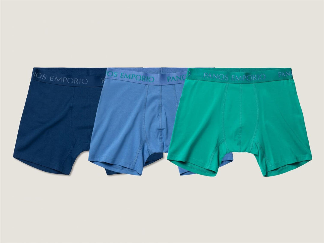 3pk Base Bamboo Boxer High Tide/Peacock/Poseidon