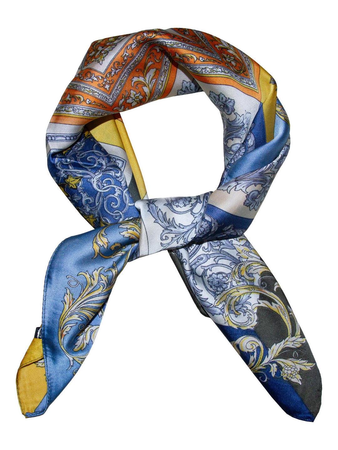 Dame skjerf 70x70 paisley Gul