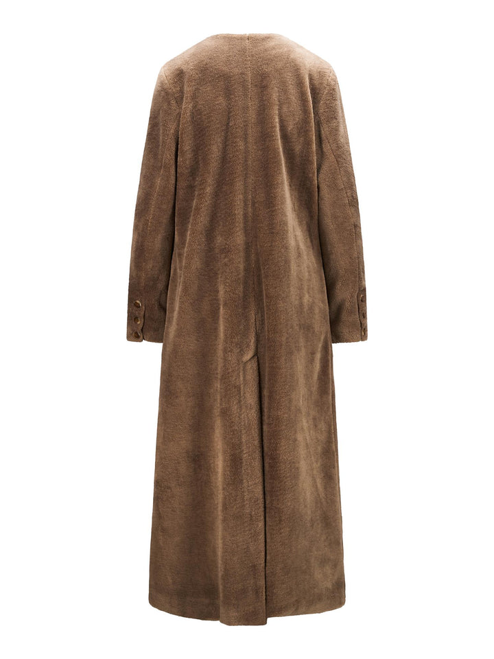 Emma Shearling Coat  Mole Brown