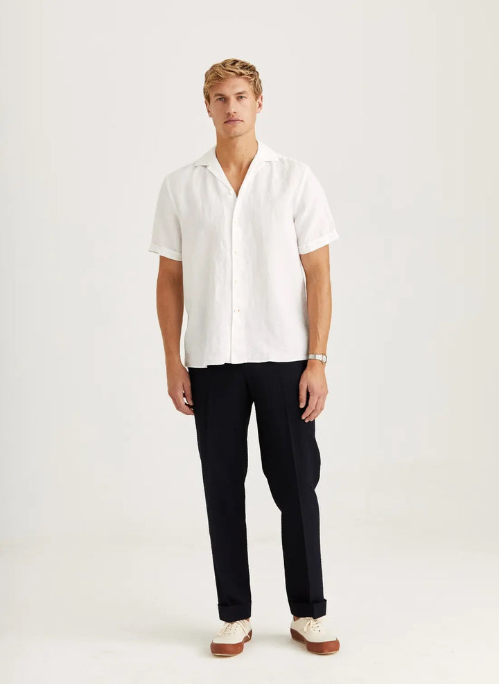 Resort Linen SS Shirt-Relaxed Fit  White