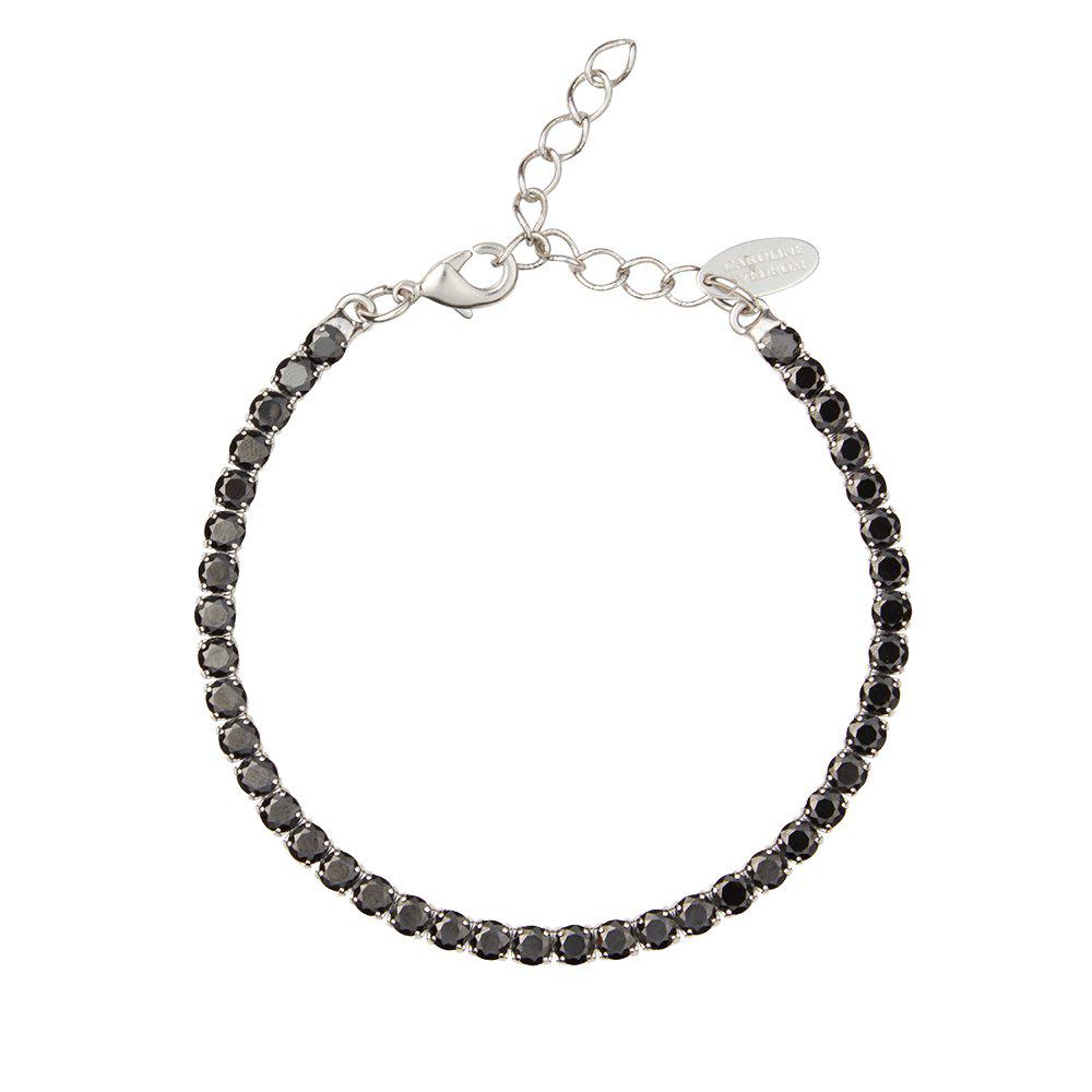 JET HEMATITE BRACELET RHODIUM  Jet Hematite