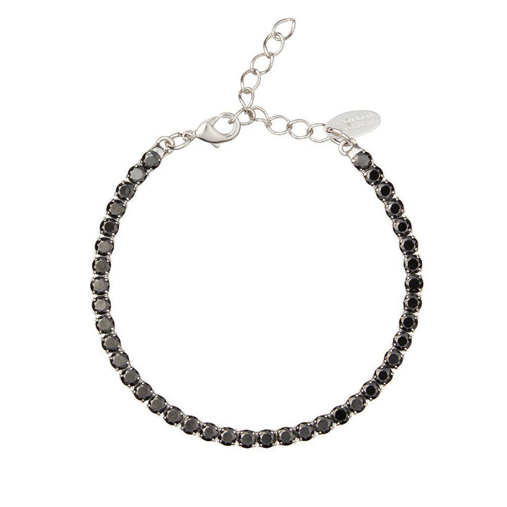 JET HEMATITE BRACELET RHODIUM  Jet Hematite