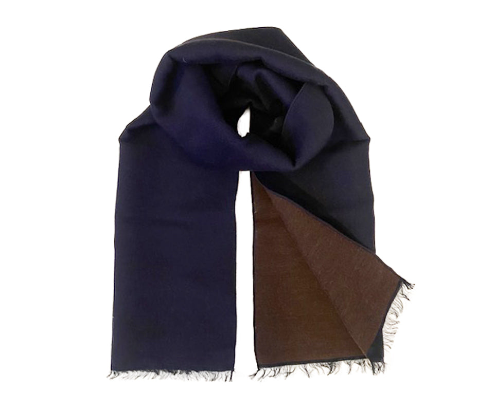 Skjerf exclusive ull 30x180 Navy