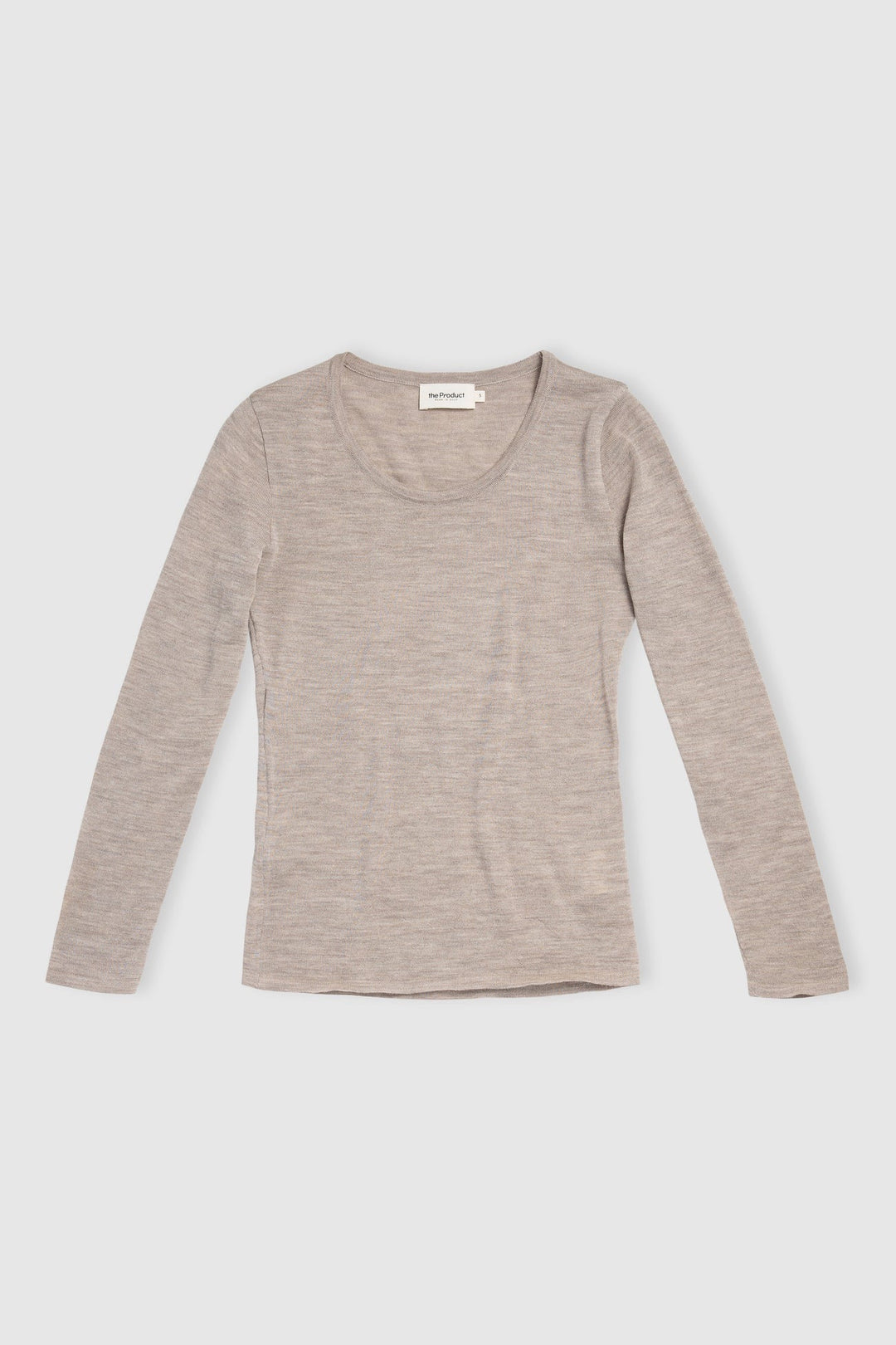 WMN MERINO LONGSLEEV, Slim 20 Sand
