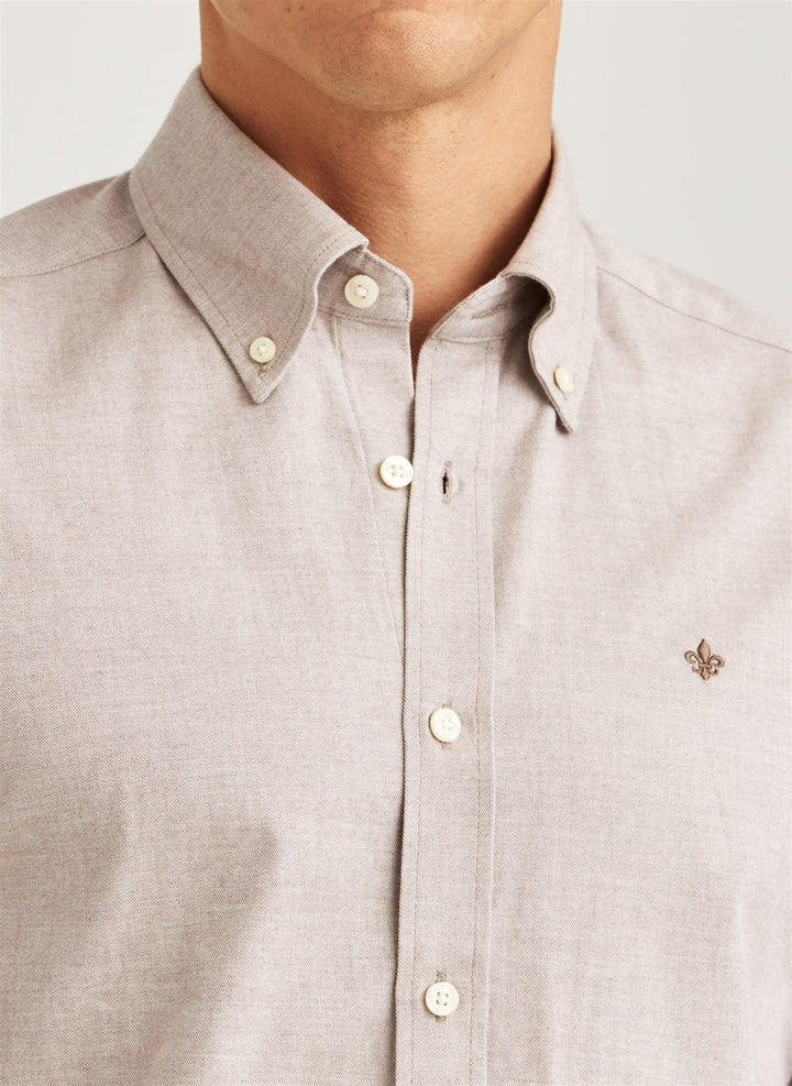 Watts Flannel Shirt-Slim Fit  Khaki