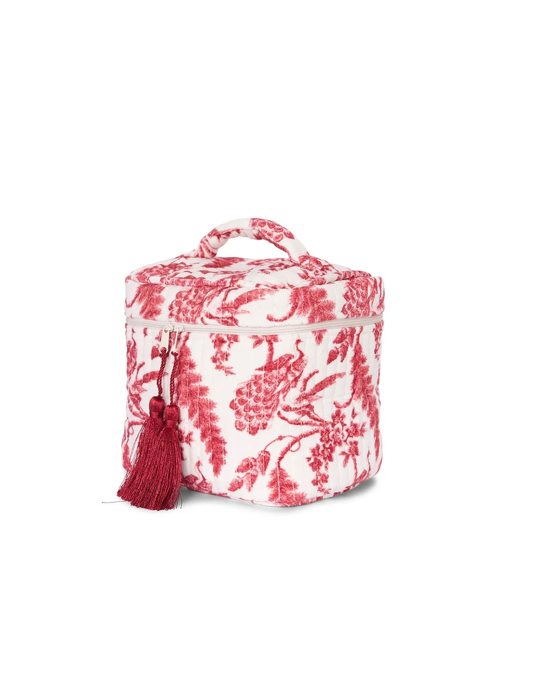 Beauty Bag Velvet Vintage Bird