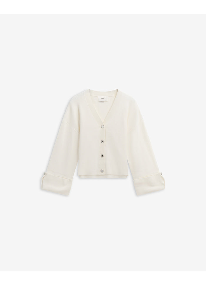 ATARI RIB CARDIGAN Offwhite