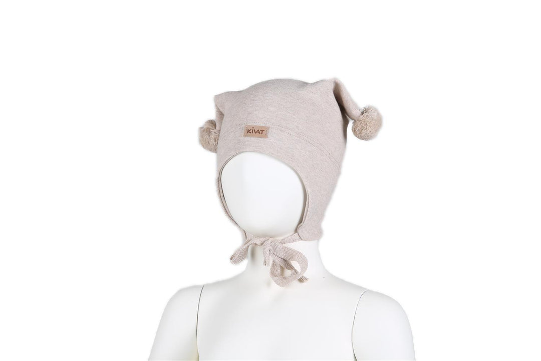 WINDPROOF HAT KIVAT-LOGO Beige Melange