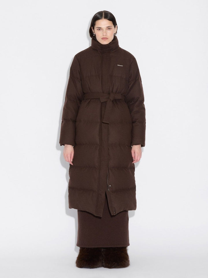 W Tech Wool Down Coat  Dk. Brown