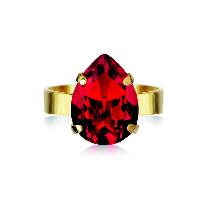 MINI DROP RING GOLD  Light Siam