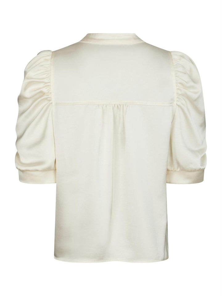 Roella Heavy Sateen Blouse  Pearl