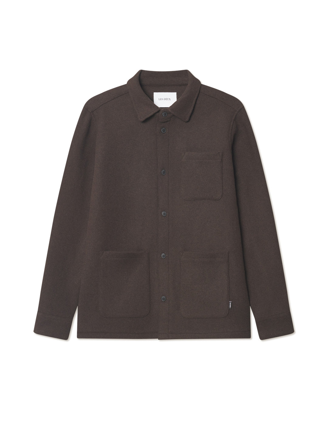 Jason Solid Wool Overshirt Delicioso