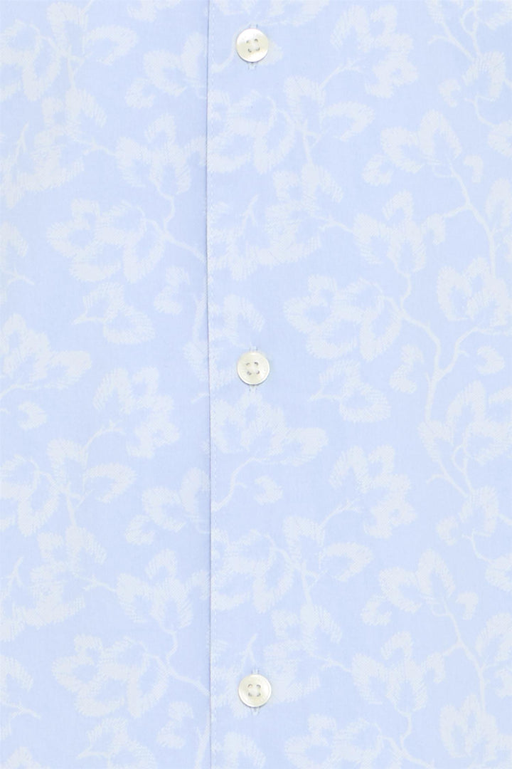 WALKER SS RC floral printed shirt  Chambray Blue
