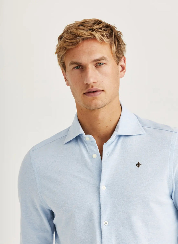 Camden pique shirt  Light Blue