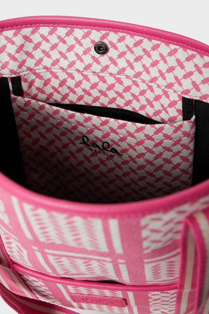 TOTE CARMELA 2.0 CANVAS HERITAGE STRIPE  Pink