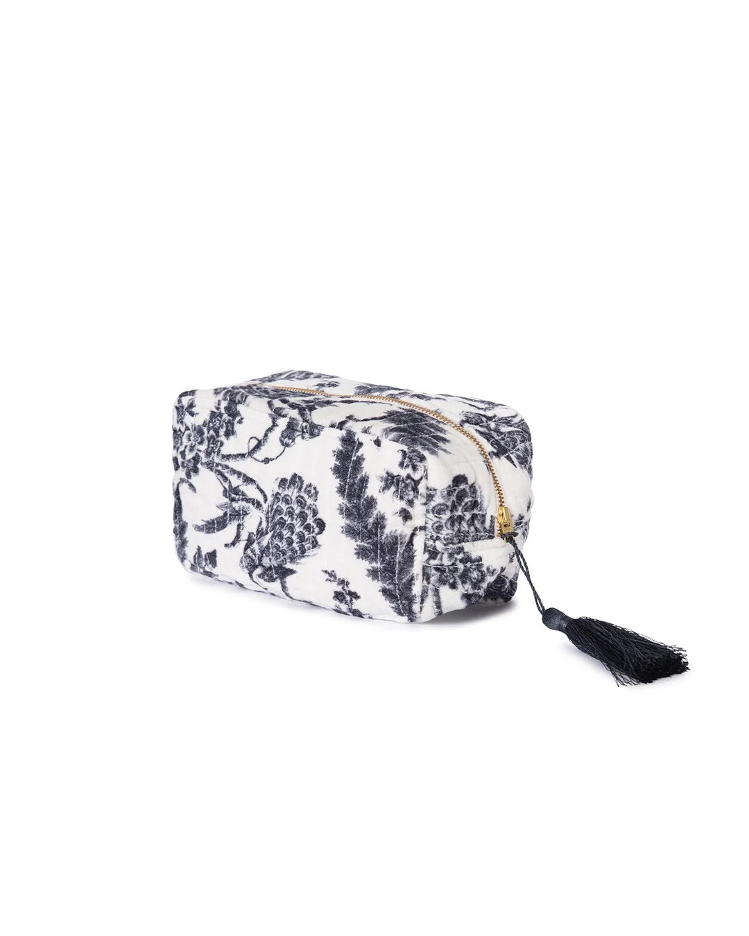 Cosmetic Bag Velvet Vintage Blue Bird
