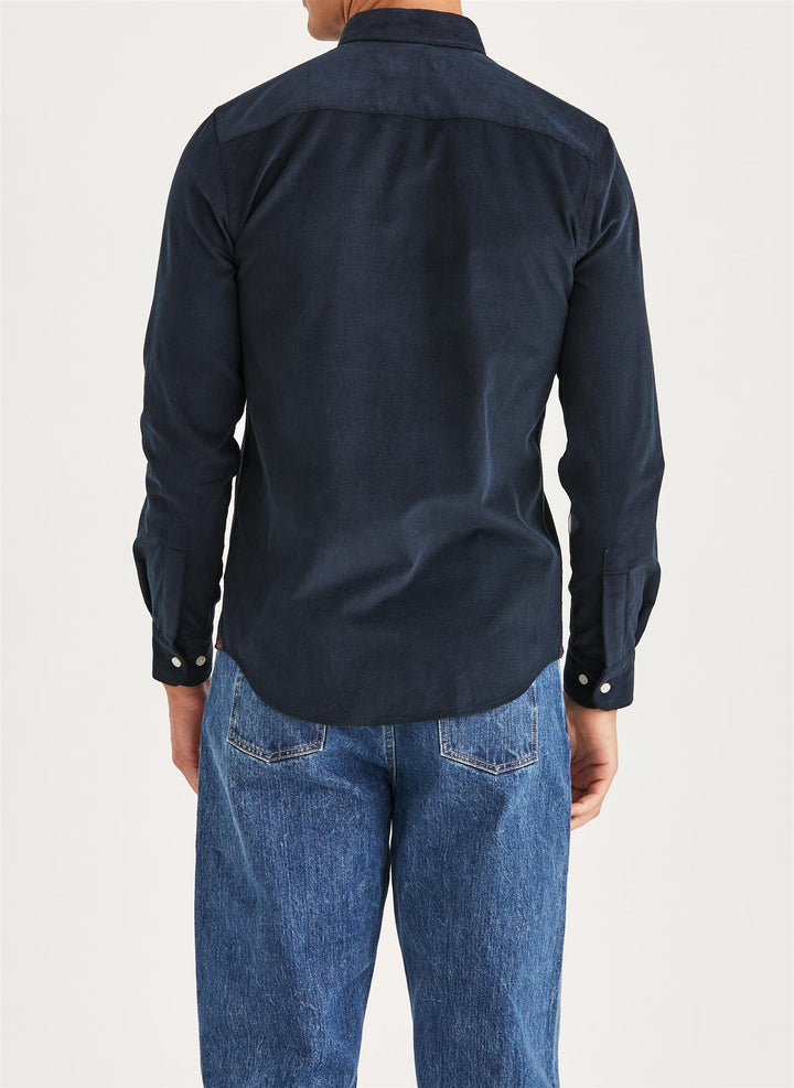 Douglas Cord Shirt-Slim Fit  Blue