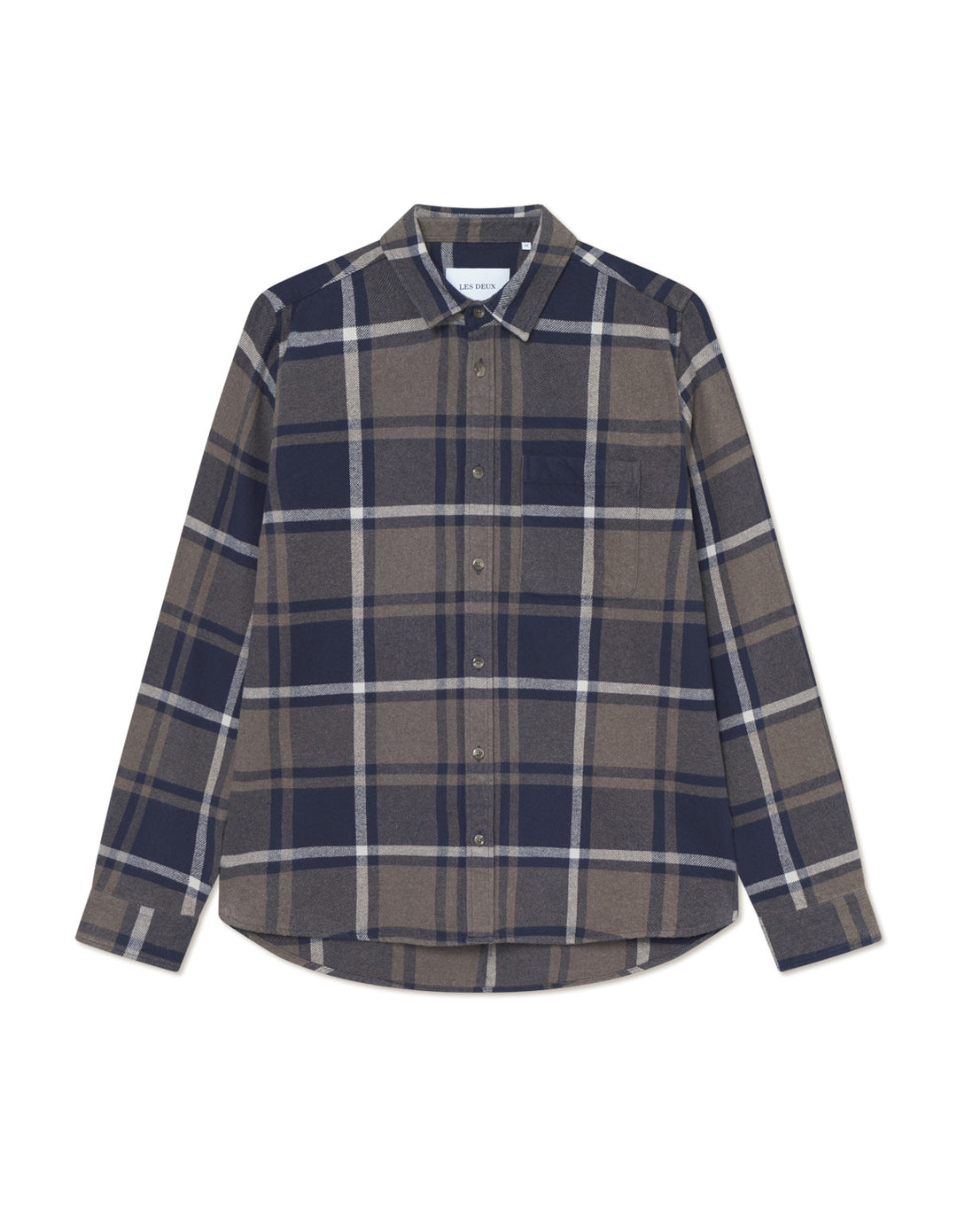 Jeremy Check Flannel Shirt Dark Navy Blue