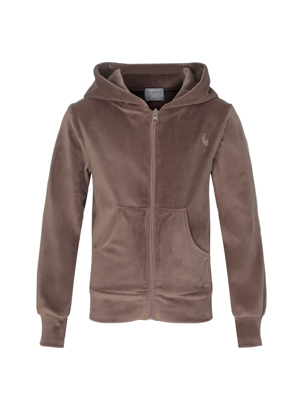 Hermine velour jakke Taupe