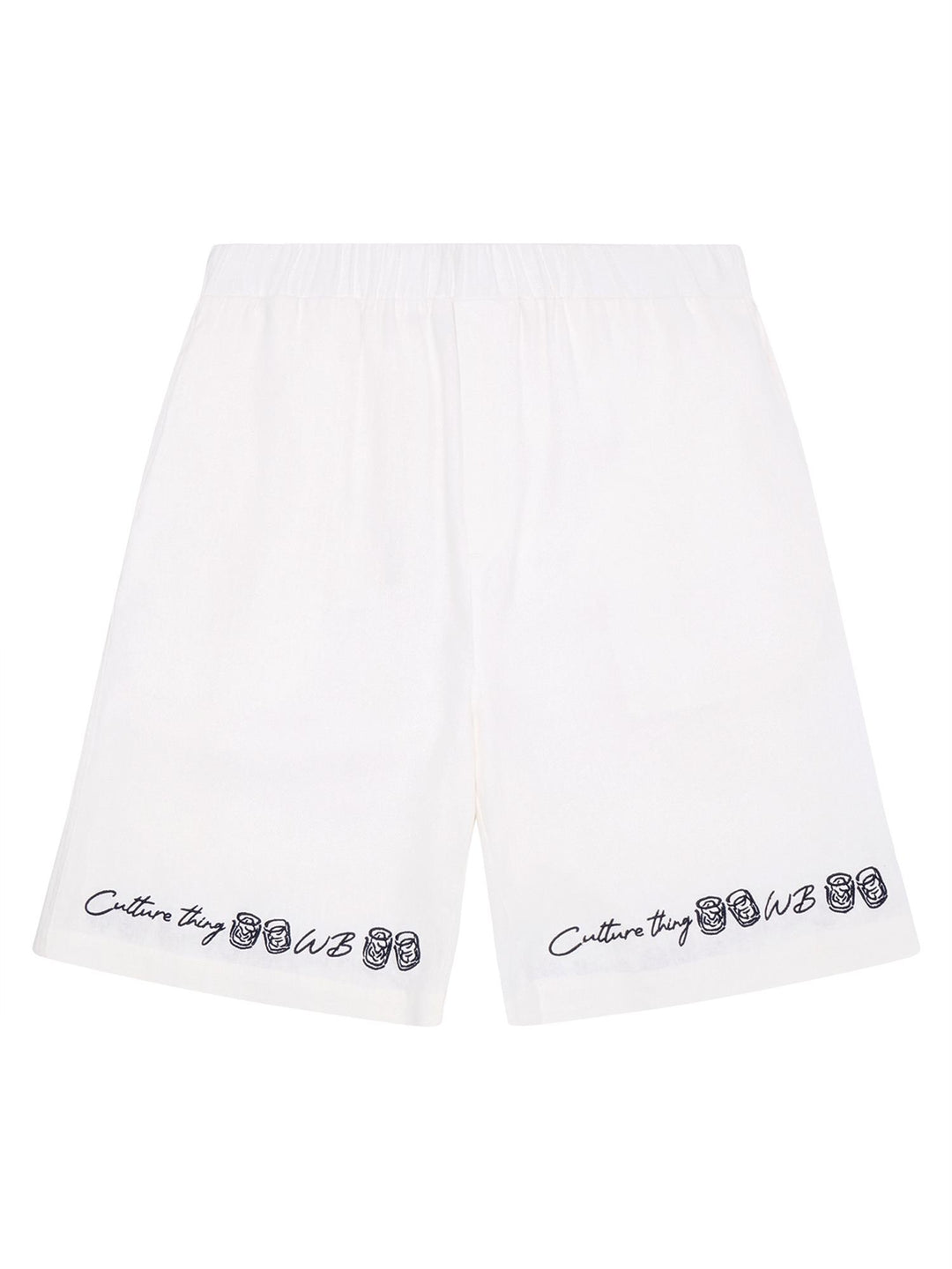 WBMing Embroid Shorts Off White