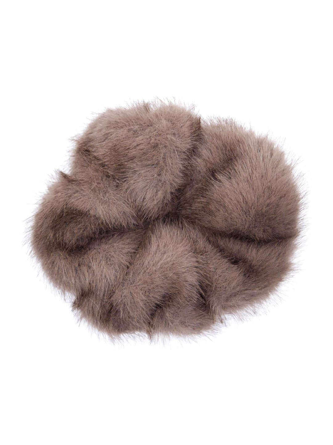 Hårstrikk "fake fur" Brun