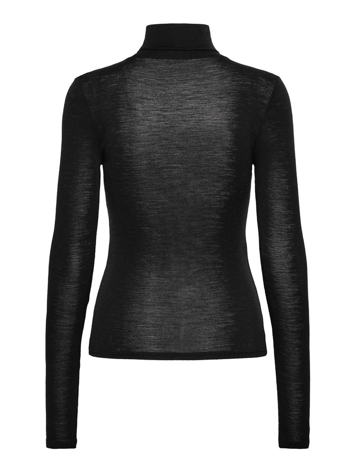 RWSara LS Roll-neck Regular T-shirt  Black