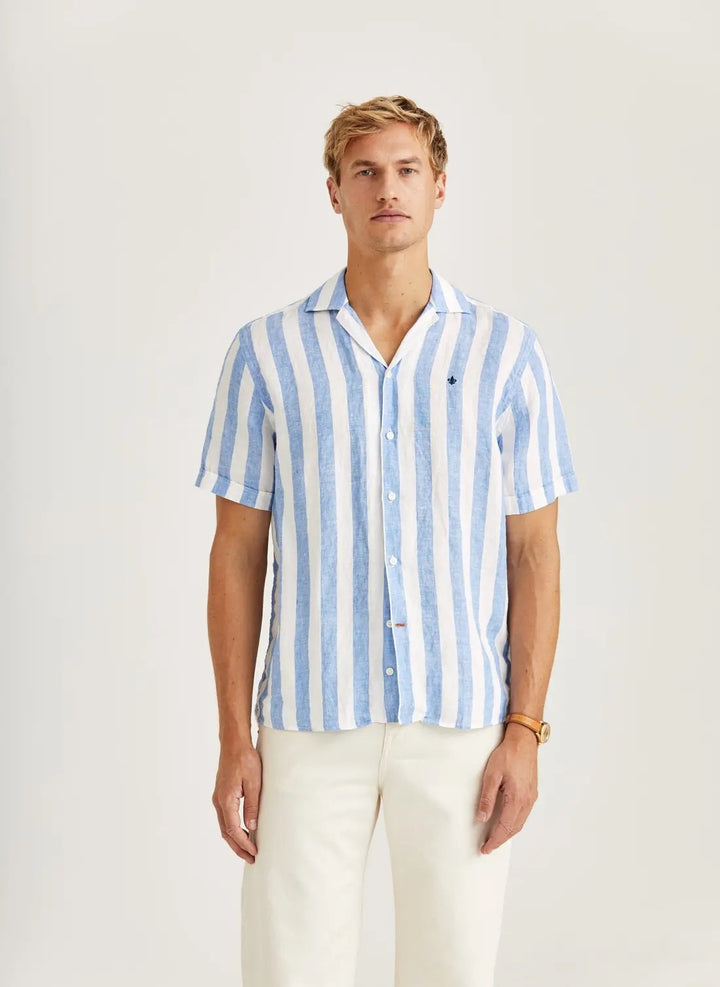 Resort Linen SS Shirt-Relaxed Fit  Blue