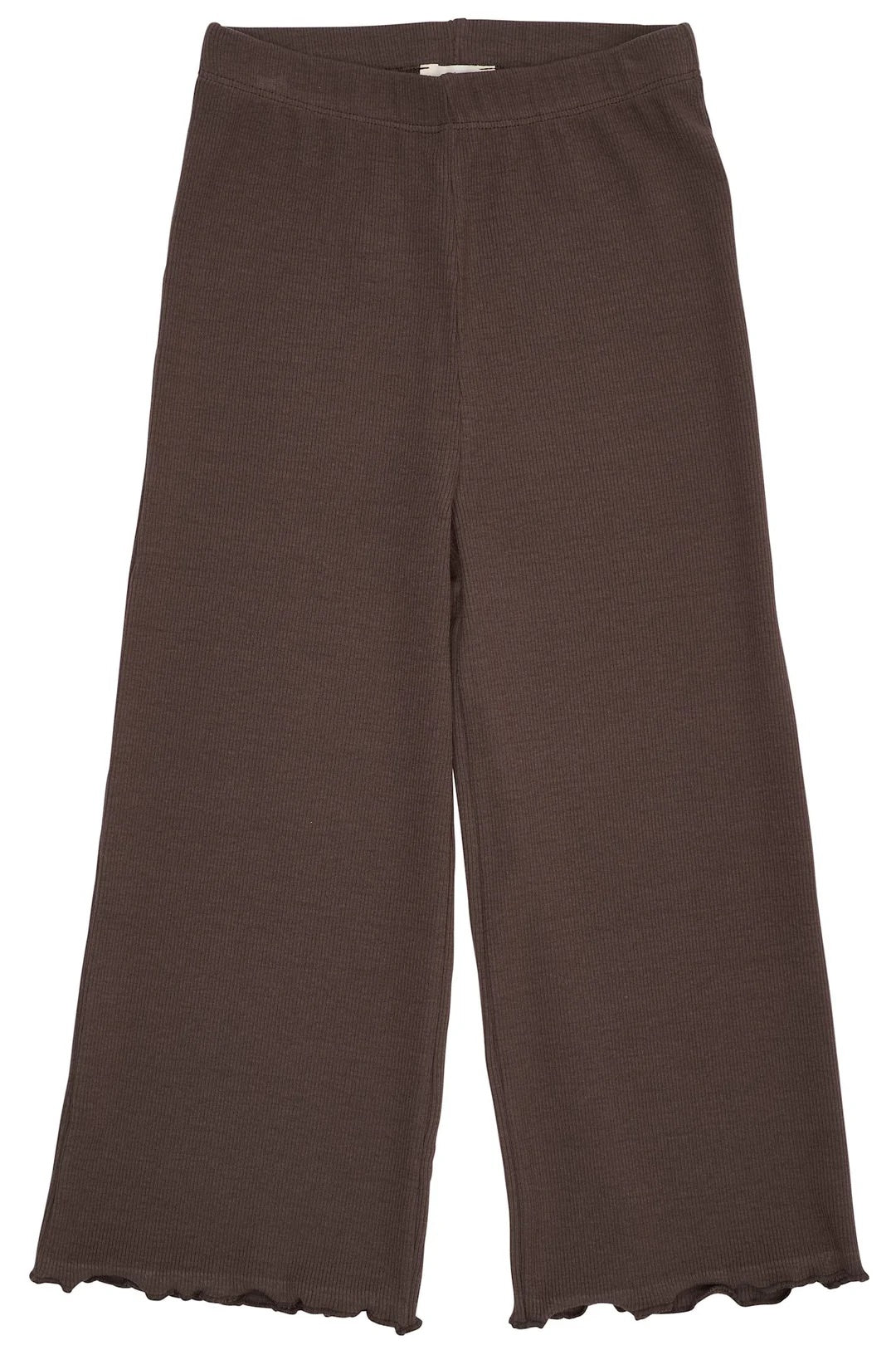 MODAL RIB WIDE  PANTS  Brun