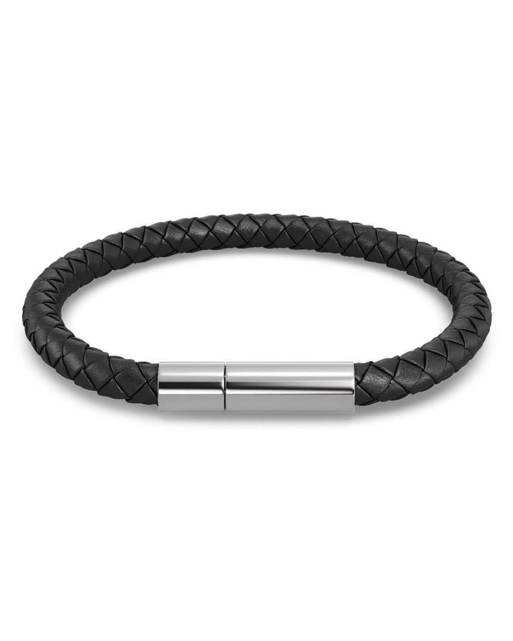 Franky Bracelet Leather Black  Black