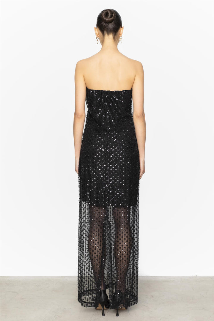 Giovanna Beaded Dress  Black