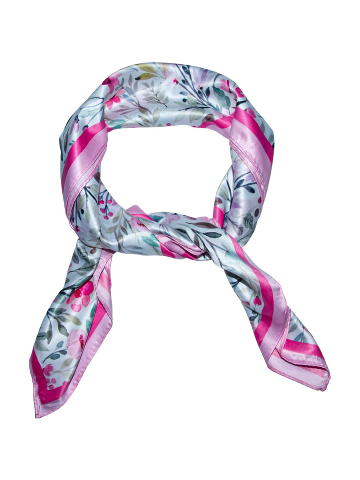Skjerf småblomstrede 70x70  Rosa