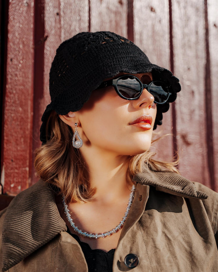 Rosie Crochet Hat  Black