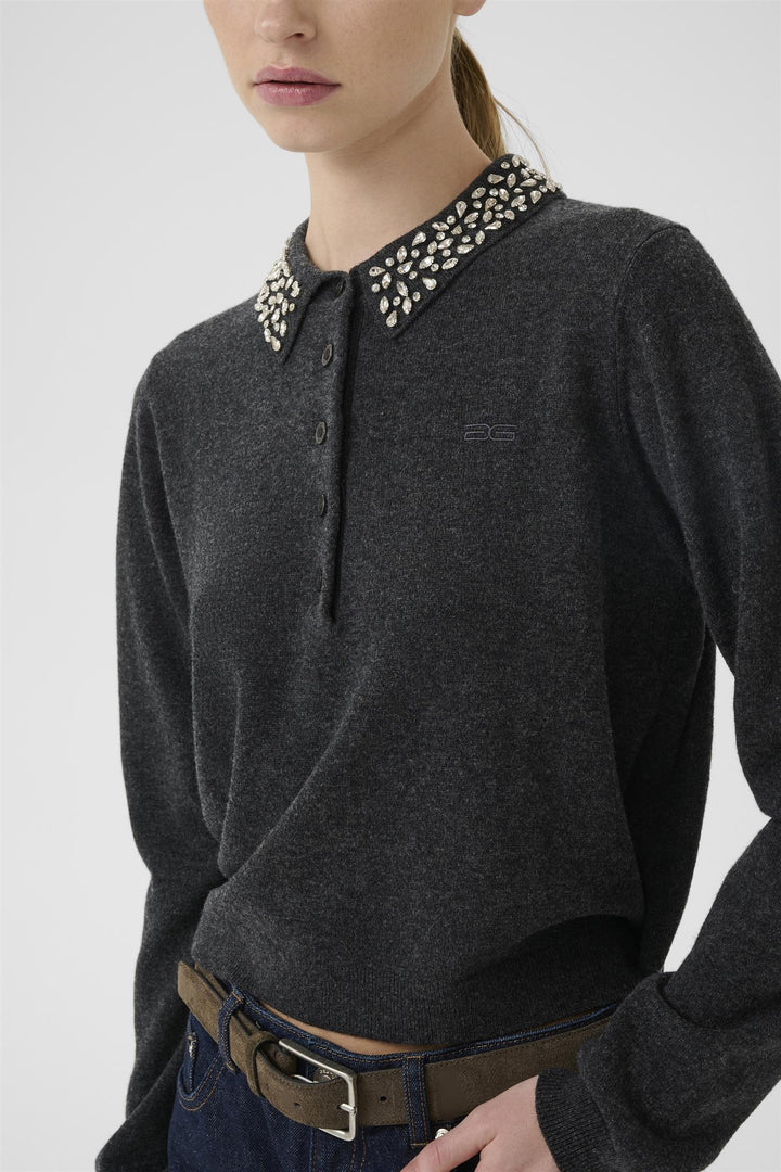 GZMANZI DECO POLO PULLOVER  Deep Graphite