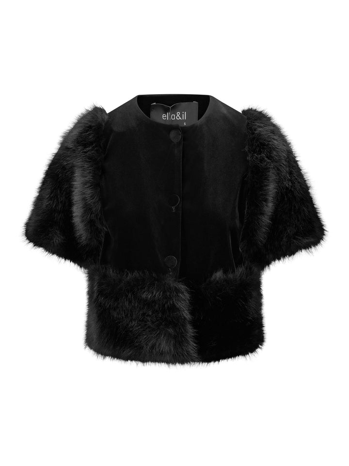 Mone velour top  Black